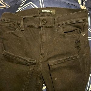 Express stretch legging mid rise black jean 8R